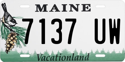ME license plate 7137UW