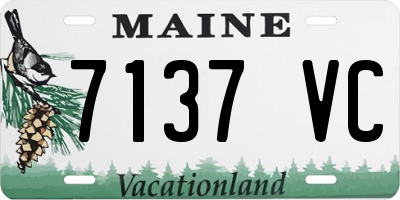 ME license plate 7137VC