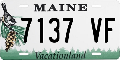 ME license plate 7137VF