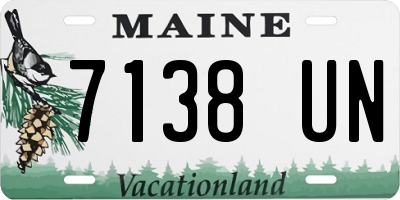 ME license plate 7138UN