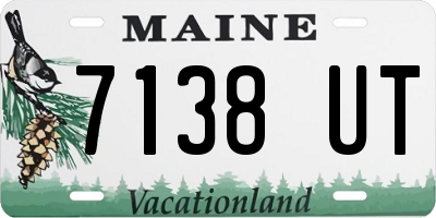 ME license plate 7138UT