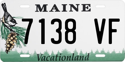 ME license plate 7138VF