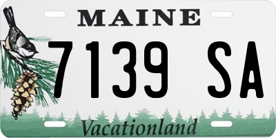 ME license plate 7139SA