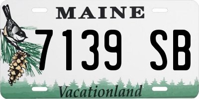 ME license plate 7139SB