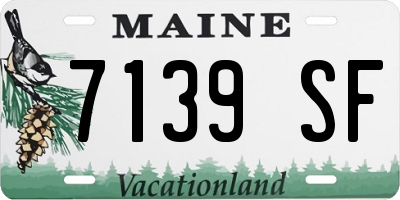 ME license plate 7139SF