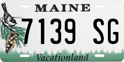 ME license plate 7139SG