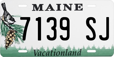 ME license plate 7139SJ