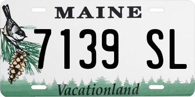 ME license plate 7139SL
