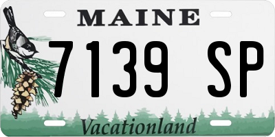 ME license plate 7139SP