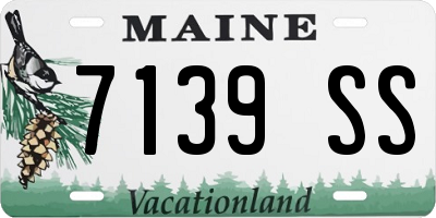 ME license plate 7139SS