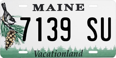 ME license plate 7139SU