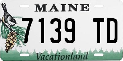 ME license plate 7139TD