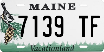 ME license plate 7139TF