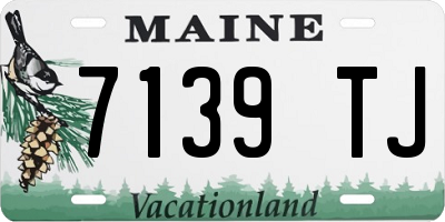 ME license plate 7139TJ