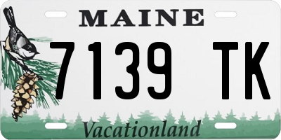 ME license plate 7139TK