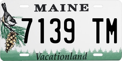 ME license plate 7139TM