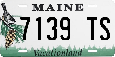 ME license plate 7139TS