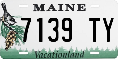 ME license plate 7139TY
