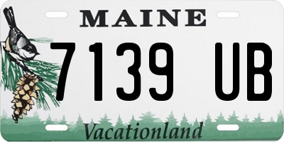 ME license plate 7139UB