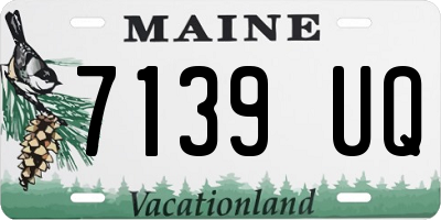 ME license plate 7139UQ