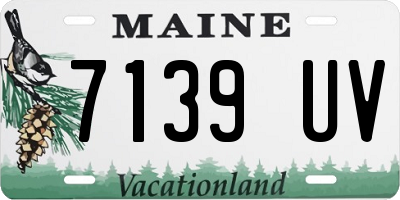 ME license plate 7139UV