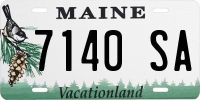 ME license plate 7140SA