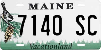 ME license plate 7140SC
