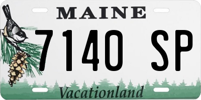 ME license plate 7140SP