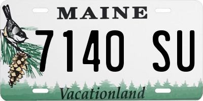 ME license plate 7140SU