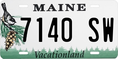 ME license plate 7140SW