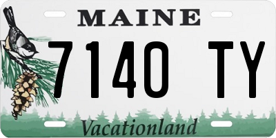 ME license plate 7140TY