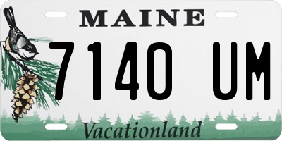 ME license plate 7140UM