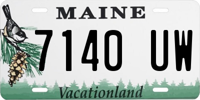 ME license plate 7140UW
