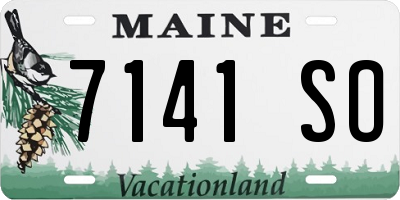 ME license plate 7141SO