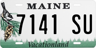 ME license plate 7141SU