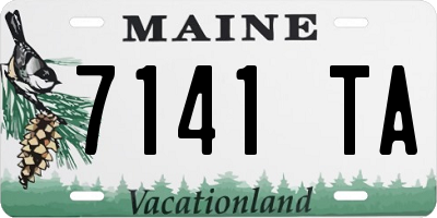 ME license plate 7141TA