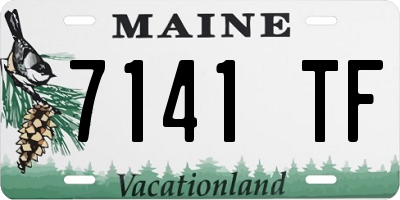 ME license plate 7141TF