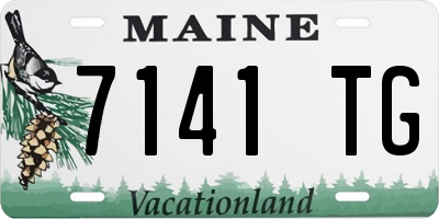 ME license plate 7141TG