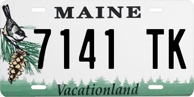 ME license plate 7141TK