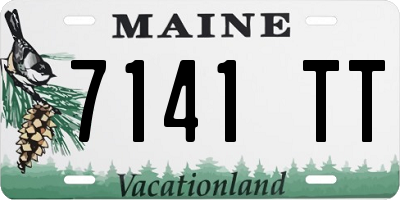 ME license plate 7141TT
