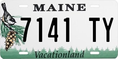 ME license plate 7141TY
