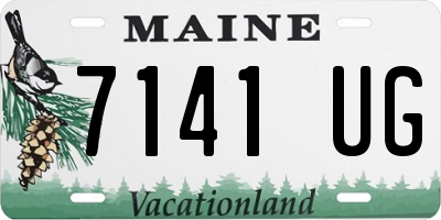 ME license plate 7141UG