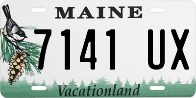 ME license plate 7141UX