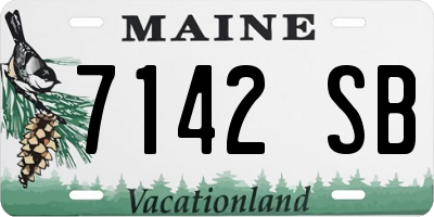 ME license plate 7142SB