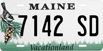 ME license plate 7142SD
