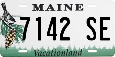 ME license plate 7142SE