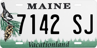 ME license plate 7142SJ