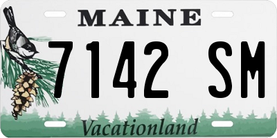 ME license plate 7142SM