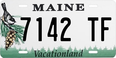 ME license plate 7142TF