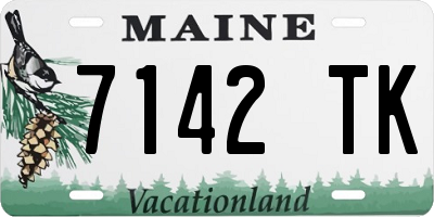 ME license plate 7142TK